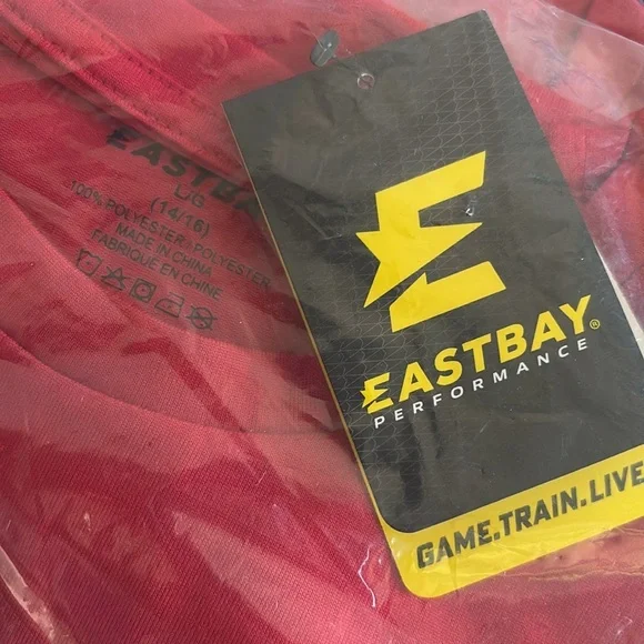 NWT [Eastbay] Gymtech Performance Athletic Short-Sleeved Shirt Red Youth L 14/16 - Picture 5 of 6